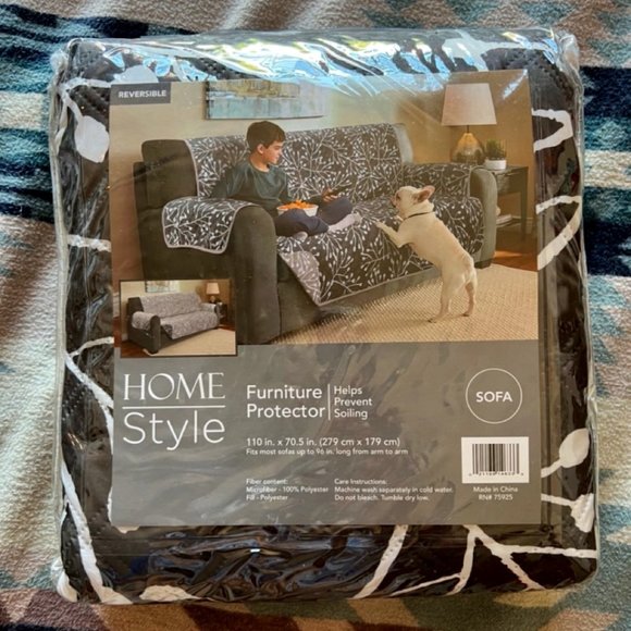 NIB NWT Reversible Homestyle Sofa Protector - Picture 1 of 4